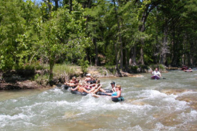Enjoy the Fun Rapids on the Horseshoe Loop!  Guadalupe River Tubing in Canyon Lake, Texas!